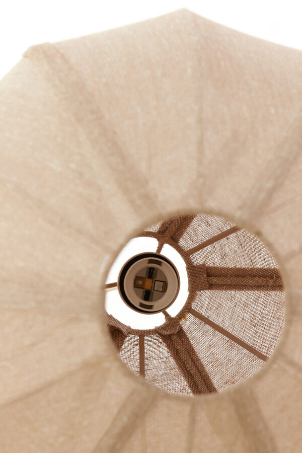 Beige ovale hanglamp met stoffen kap Light & Living Milatos - Ø 38 cm - Image 9