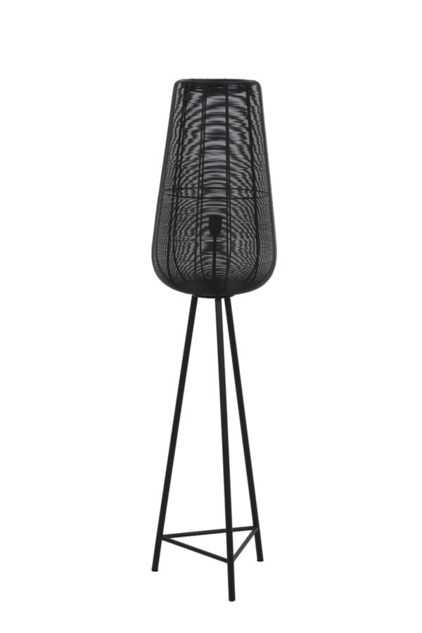 Zwarte metalen vloerlamp voor sfeerverlichting Light & Living Adeta – H 147 cm - Image 2