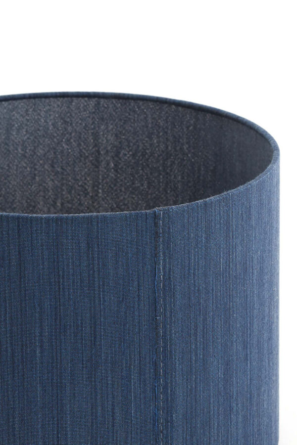 Cilindervormige lampenkap in blauw stof Light & Living Harper - Ø 25 cm - Image 4
