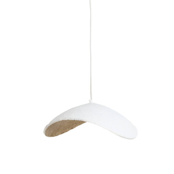 Witte gebogen hanglamp compact Light & Living Lonia - Ø 43 cm