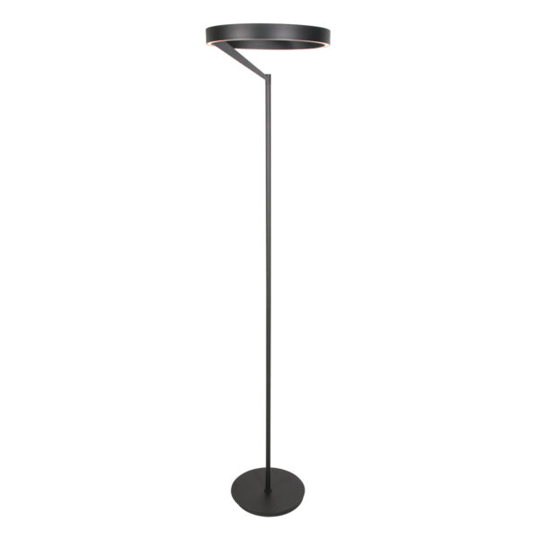 Zwarte design vloerlamp ring uplight Steinhauer Mykty