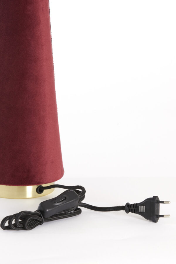 Rode tafellamp fluweel vintage Light & Living Devia - H 61 cm - Image 7