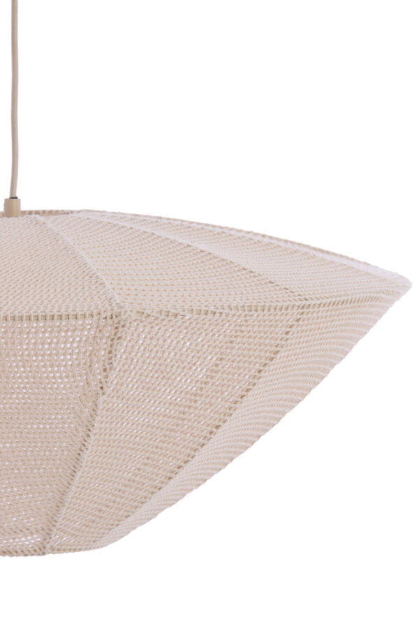 Geweven witte stoffen hanglamp Light & Living Satilla - Ø 50 cm - Image 3