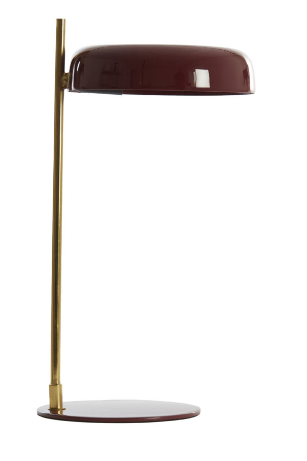 Vintage bordeaux rode bureaulamp Light & Living Maleka - H 47 cm - Image 2