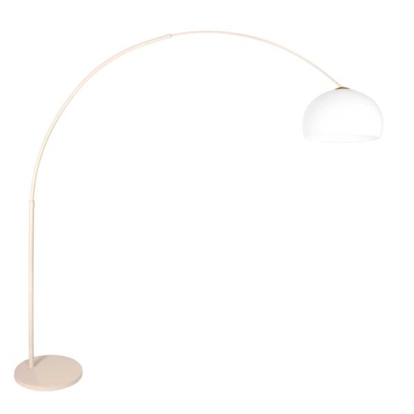 Beige booglamp design met witte kap Steinhauer Sparkled Light