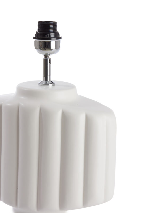 Geribbelde witte armatuur Light & Living Gandara - H 49 cm - Image 5