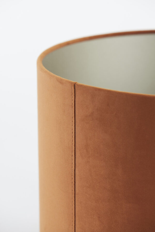 Cilindervormige lampenkap in het bruin Light & Living Velours - Ø 25 cm - Image 7