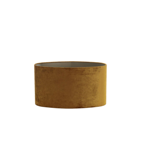 Goudkleurige fluwelen lampenkap voor inrichting Light & Living Gemstone - H 32 cm