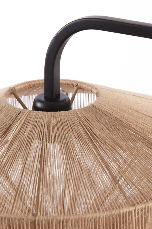 Beige stoffen vloerlamp met geometrisch patroon Light & Living Lyra – H 164 cm - Image 7