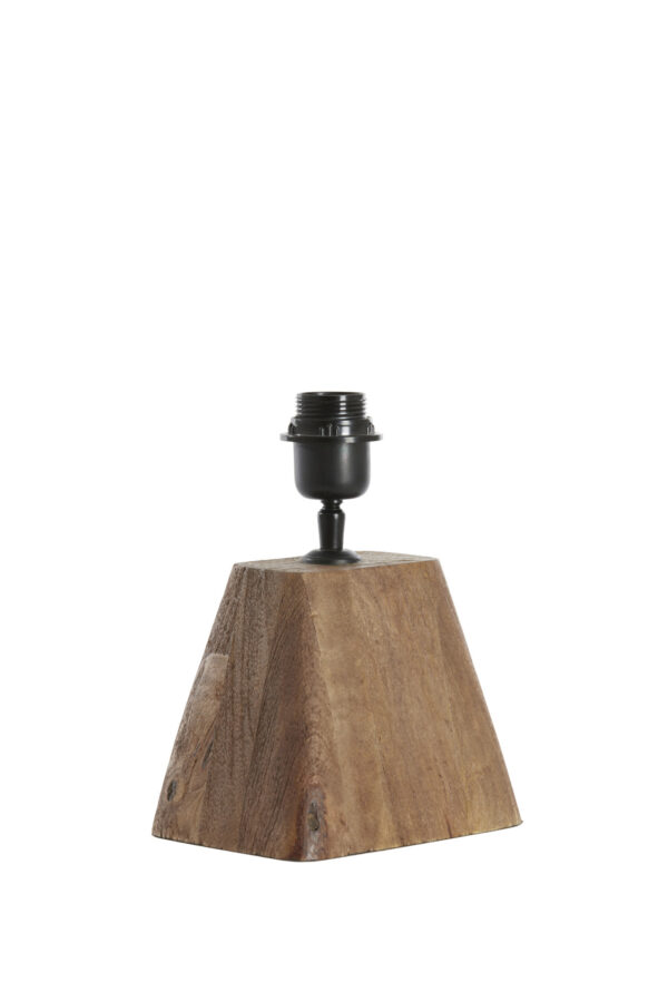 Houten lampvoet met fitting voor verlichting Light & Living Kardan - H 15 cm - Image 3