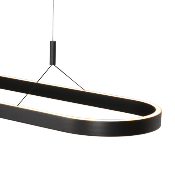 Ovale zwarte eettafellamp up- & downlight LED Stienhauer Mykty - Image 4