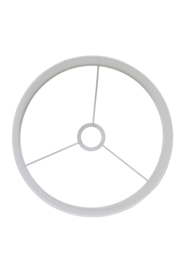 Cilindervormige lampenkap witgekleurd Light & Living Polycotton - Ø 35 cm - Image 3