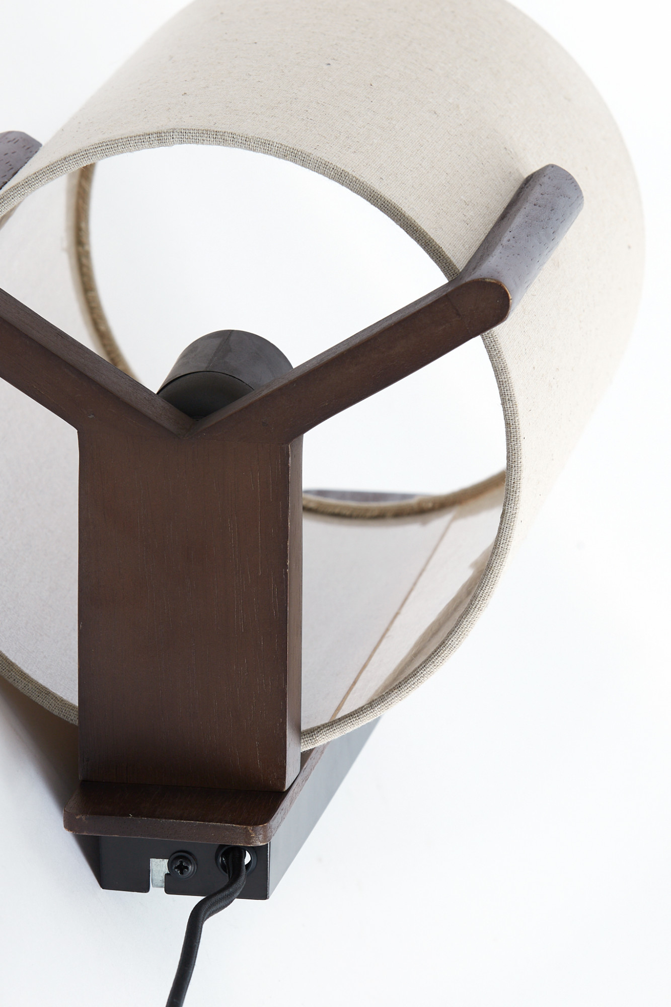 Stoffen lampenkap met hout Light & Living Litto - Image 6