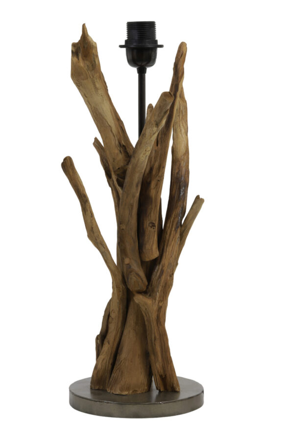 Houten lampenvoet natuurlijke stijl Light & Living Bluma - H 50 cm - Image 2