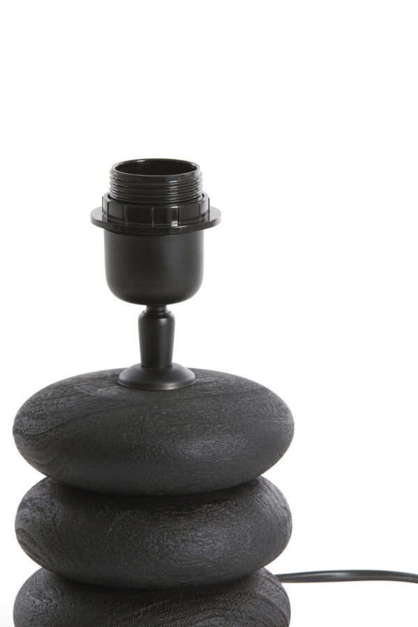 Zwarte stenen lampvoet Light & Living Budongo - H 12 cm - Image 3