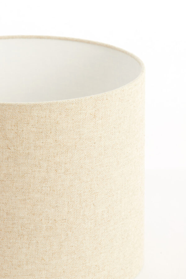 Cilindervormige stoffen lampenkap in beige Light & Living Livigno - Ø 35 cm - Image 6