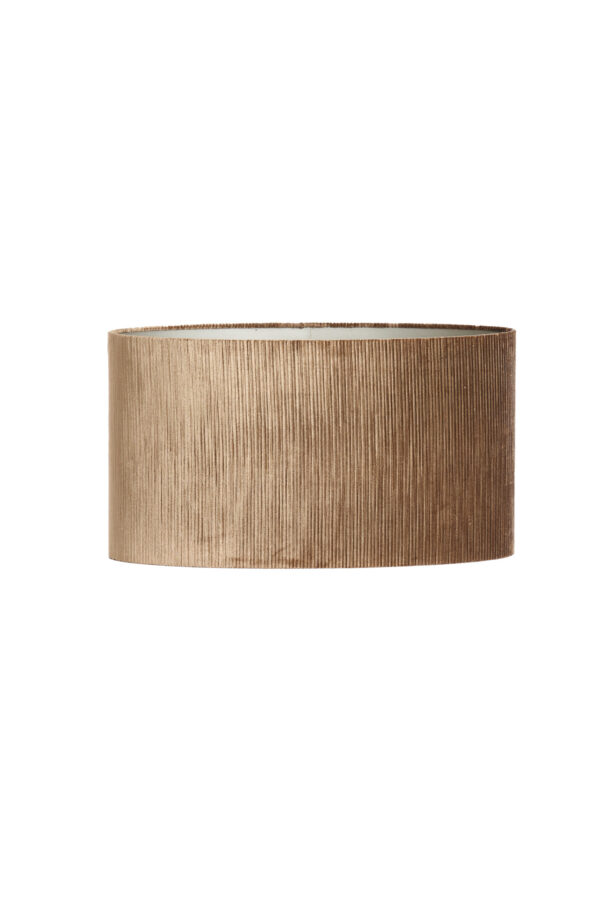 Goudkleurige fluwelen lampenkap voor sfeer Light & Living Flair - H 32 cm - Image 2