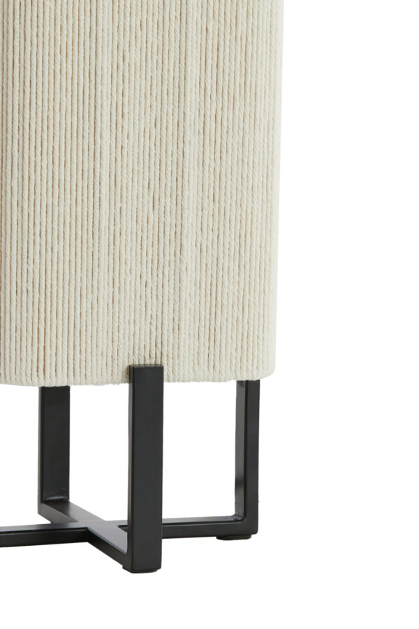 Tafellampje met beige rechthoekige kap Light & Living Wyn - H 39 cm - Image 5