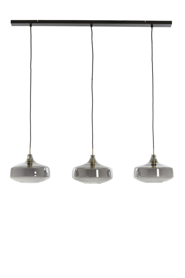 Grijze glazen hanglamp trio Light & Living Solna - B 120 cm - Image 2