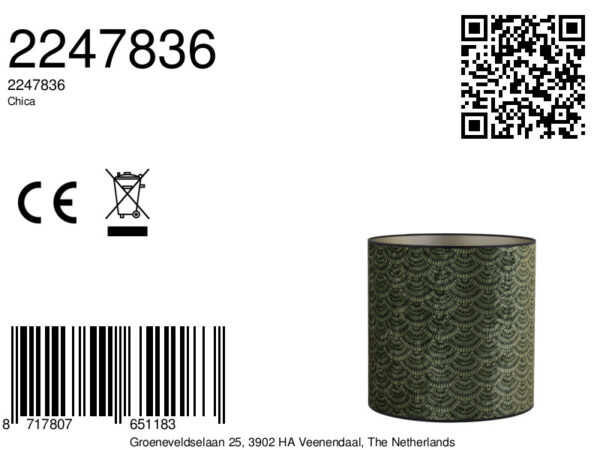 Originele groene lampenkap met patroon Light & Living Chica - Ø 45 cm - Image 9