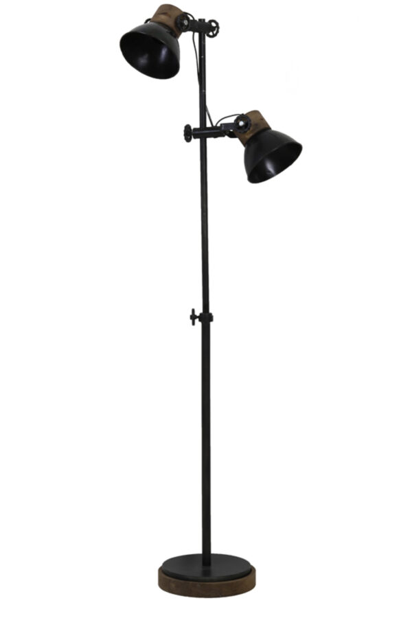 Industriële zwarte vloerlamp Light & Living Jody - H 165 cm - Image 6