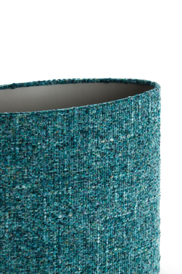 Cilindervormige turquoise lampenkap van stof Light & Living Osire - H 28 cm - Image 6