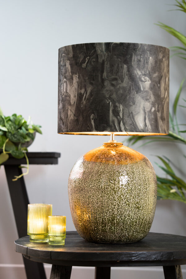 Zwarte cilindervormige lampenkap voor jouw interieur Light & Living Marble - Ø 40 cm - Image 4