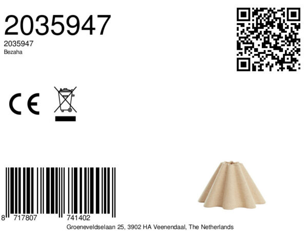 Beige stoffen lampenkap golvend Light & Living Bezaha - Ø 10,5 cm - Image 8