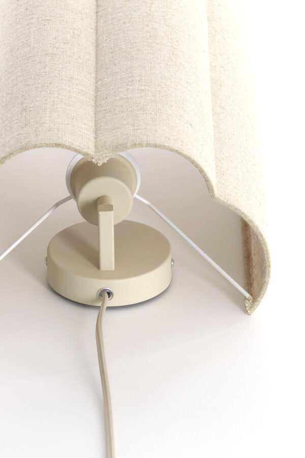 Natuurlijk gekleurde stoffen lampenkap Light & Living Fringe - H 40 cm - Image 5