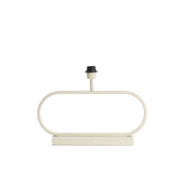 Ovale witte lampbasis Light & Living Jamiro - H 29 cm