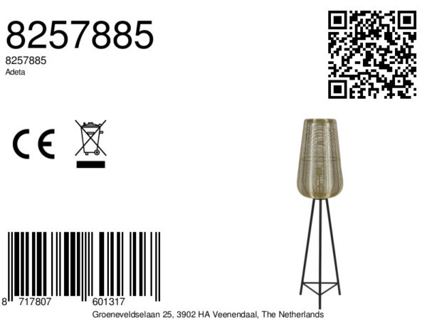 Geweven goudkleurige vloerlamp Light & Living Adeta – H 147 cm - Image 9