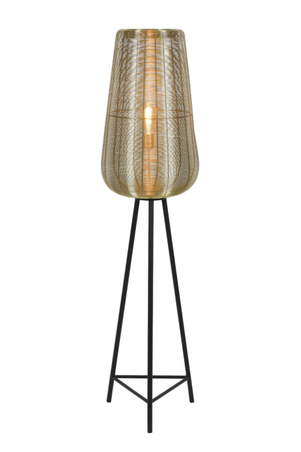 Geweven goudkleurige vloerlamp Light & Living Adeta – H 147 cm - Image 3