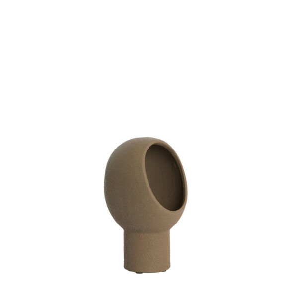 Tafellamp Light & Living Monk met bruine sculpturale kap – H 30 cm