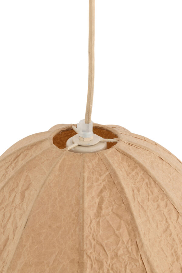 Beige papieren hanglamp met zachte vorm Light & Living Sukau - Ø 50 cm - Image 6