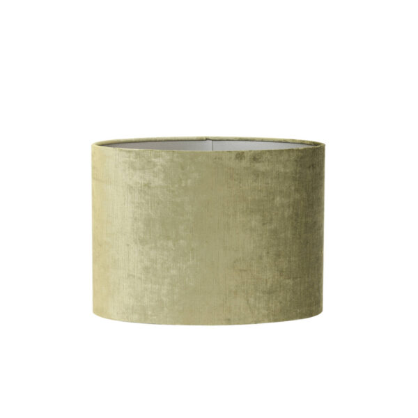 Groene stof cilinder lampenkap Light & Living Gemstone - H 25 cm