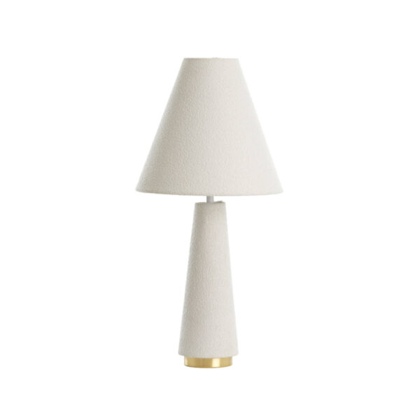 Witte vintage tafellamp met kap Light & Living Devia - H 61 cm