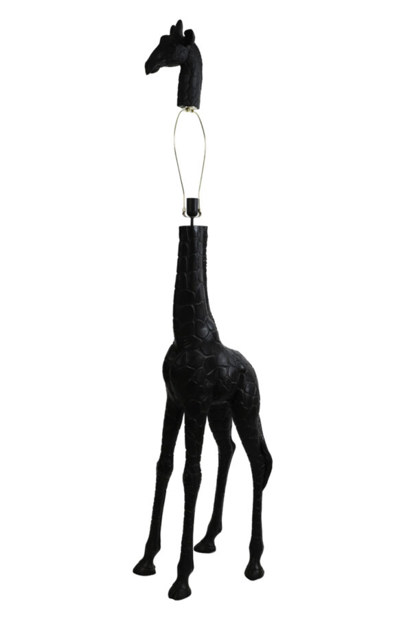 Zwarte grote giraffe vloerlamp Light & Living Giraffe - H 184 cm - Image 3