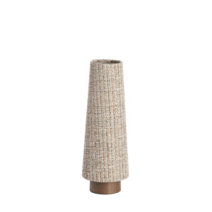 Beige tint stoffen tafellamp Light & Living Howie - H 42 cm