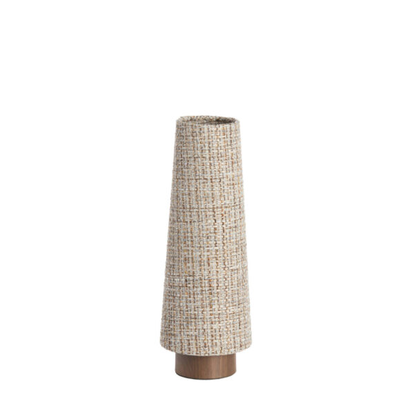 Beige tint stoffen tafellamp Light & Living Howie - H 42 cm