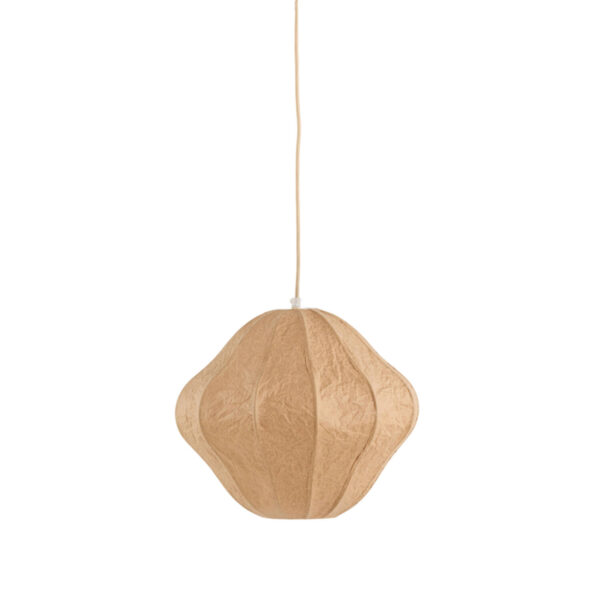 Beige papieren hanglamp in zachte vorm Light & Living Sukau - Ø 38 cm