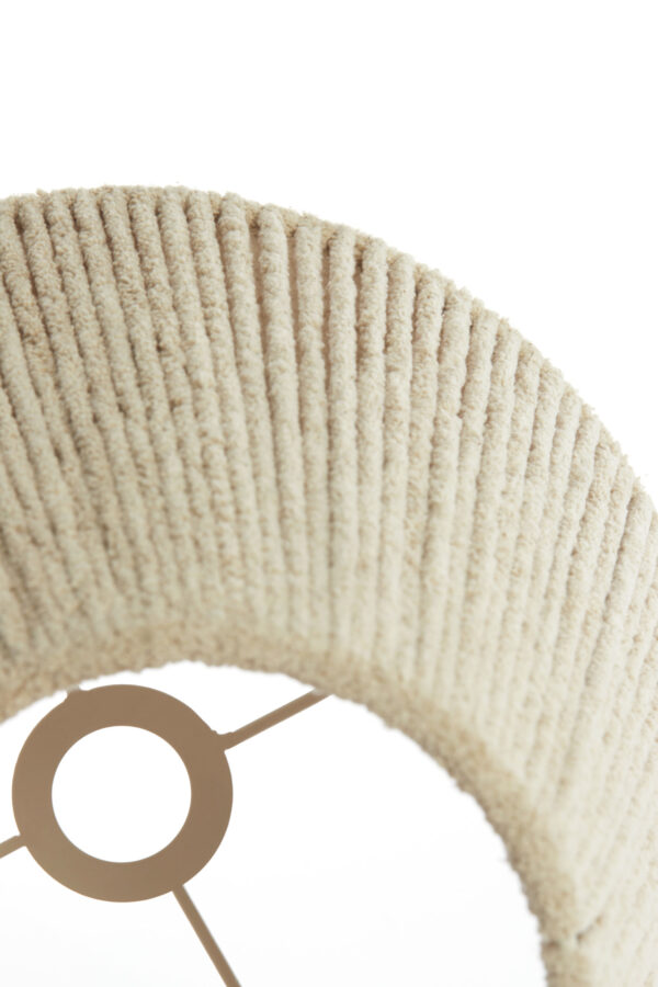 Crèmekleurige ribstof lampenkap Light & Living Medana - Ø 20 cm - Image 6
