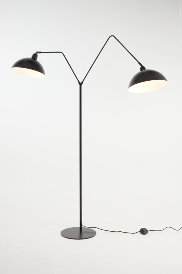Staande dubbele lamp metaal zwart Light & Living Orion - H 180 cm - Image 3