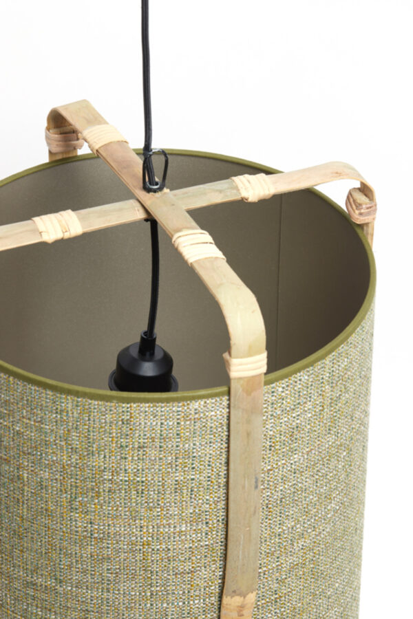Groene cilindervormige hanglamp voor sfeer Light & Living Sendai - Ø 27 cm - Image 6