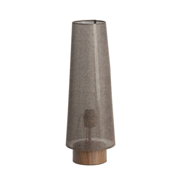Vintage tafellamp met houten basis Light & Living Howie - H 52,5 cm