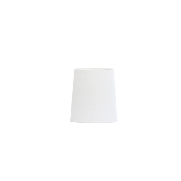Cilindervormige lampenkap in witte stof Light & Living Livigno - H 28 cm