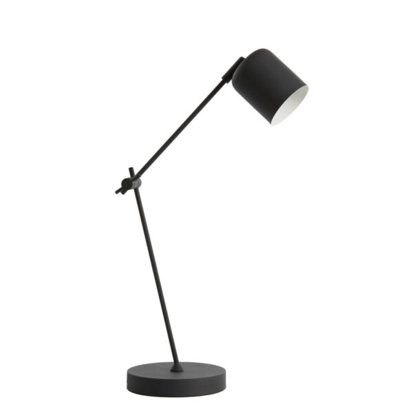 Zwarte metalen bureaulamp Light & Living Rijeka - H 51 cm