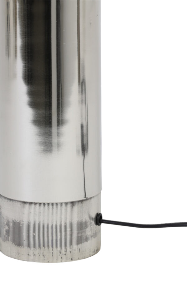 Zilveren cilindervormige lampvoet Light & Living Savi - H 33 cm - Image 3