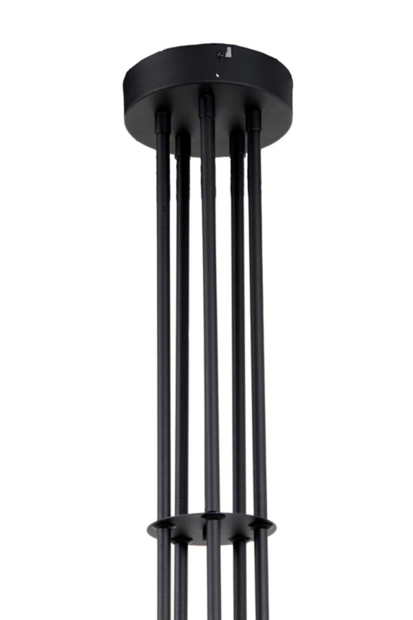 Zwarte metalen hanglamp robuust Light & Living Hoodies - B 86,5 cm - Image 6