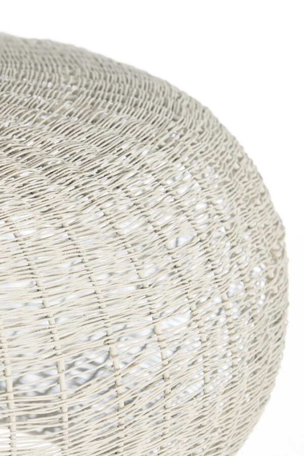 Witte rotan hanglamp met vlechtwerk Light & Living Piedra - Ø 35 cm - Image 4