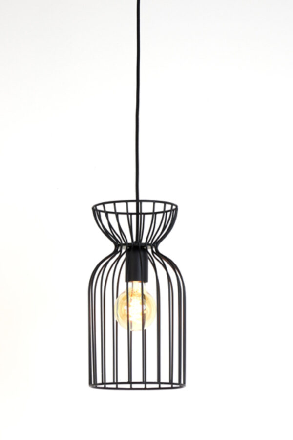 Zwarte metalen kooi hanglamp Light & Living Lazar - Ø 18 cm - Image 3